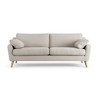 Habitat Ivor Fabric 4 Seater Sofa - Natural - Ash Leg