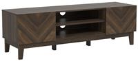 GFW Herringbone 2 Door TV Unit - Walnut