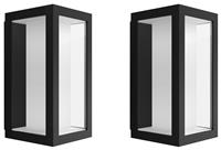 Philips Hue Impress White & Colour Outdoor Wall Light 2 Pack