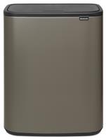 Brabantia Bo 2x30 Litre Touch Top Bin - Dark Grey