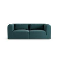 Habitat Lars Fabric 3 Seater Sofa - Teal - Ash Leg