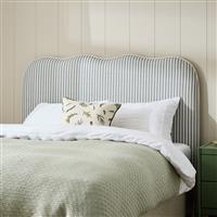 Habitat Onda Linen Kingsize Headboard - Stripe Sage