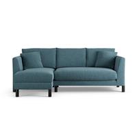 Habitat Aston Left Hand Corner Sofa - Blue - Black Leg