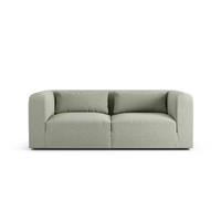 Habitat Lars Fabric 3 Seater Sofa - Sage Green - Ash Leg