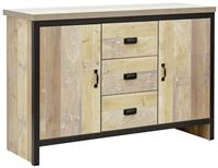 GFW Boston 2 Door 3 Drawer Sideboard - Oak