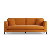 Habitat Aston Fabric 4 Seater Sofa - Orange - Black Leg