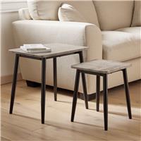 Argos Home Crowe Nest of 2 Side Table - Grey