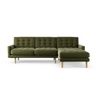 Habitat Fenner Right Hand Corner Sofa - Moss Green - Ash Leg