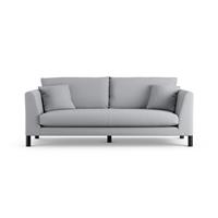 Habitat Aston Fabric 3 Seater Sofa - Grey - Black Leg