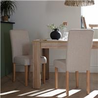Argos Home Midback Pair of Fabric Dining Chair - Beige