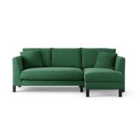 Habitat Aston Right Hand Corner Sofa - Green - Black Leg