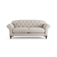 Habitat Brooker Fabric 3 Seater Sofa - Natural - Dark Leg