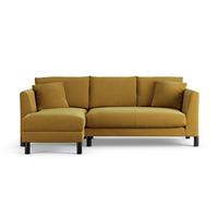 Habitat Aston Left Hand Corner Sofa - Gold - Black Leg