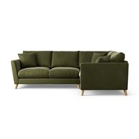 Habitat Lomond Right Hand Corner Sofa - Moss Green - Ash Leg