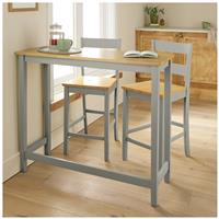 Argos Home Chicago Solid Wood 4 Seater Bar Table - Grey