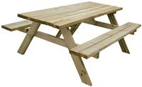 Forest Garden 8 Seater Wooden Rectangular Picnic Table