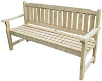 Forest Garden Rosedene 3 Seater Wooden Garden Bench