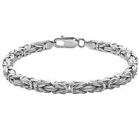 Revere Italian Sterling Silver Square Byzantine Bracelet