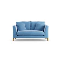 Habitat Aston Velvet 2 Seater Sofa - Sky Blue - Ash Leg