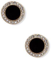 DKNY Crystal Set Black and Gold Colour Stud Earrings