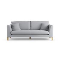 Habitat Aston Fabric 3 Seater Sofa - Grey - Ash Leg