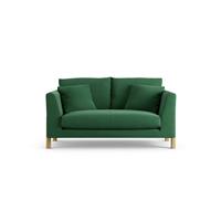 Habitat Aston Fabric 2 Seater Sofa - Green - Ash Leg