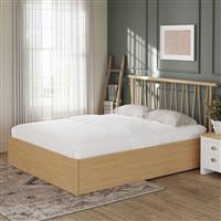 GFW Fusem Spindle Kingsize End Lift Ottoman Bed - Oak