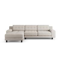 Habitat Hendricks Left Hand Corner Sofa - Natural -Black Leg