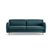 Habitat Turnmill Fabric 3 Seater Sofa - Teal - Ash Leg