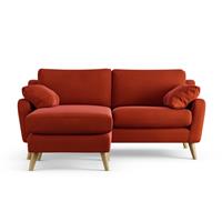 Habitat Ivor Left Hand Corner Sofa - Burnt Orange-Ash Leg