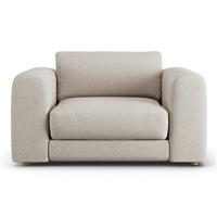 Habitat Ayr Fabric Cuddle Chair - Natural