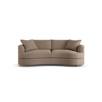 Habitat Sacha Fabric 3 Seater Sofa - Biscuit - Ash Leg