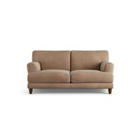 Habitat Askem Velvet 2 Seater Sofa - Latte - Dark Leg