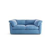 Habitat Wynn Velvet 2 Seater Sofa - Sky Blue - Ash Leg