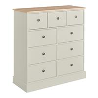 Argos Home Kensington 9 Drawer Chest - Grey