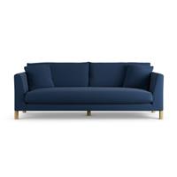 Habitat Aston Fabric 4 Seater Sofa - Navy Blue - Ash Leg