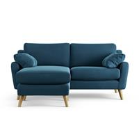 Habitat Ivor Left Hand Corner Sofa - Ink Blue - Ash Leg