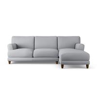 Habitat Askem Fabric Right Hand Corner Sofa - Grey -Dark Leg