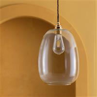 Habitat Glass Clear Easy Fit Drop Lampshade - 29cm