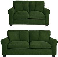 Argos Home Taylor Fabric 2 Seater & 3 Seater Sofa - Green