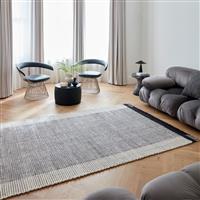 Asiatic Avalon Beige & Black Wool Flatweave Rug - 230x160cm