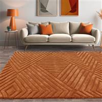 Asiatic Hague Desert Sand Wool Cut Pile Rug - 170x120cm