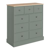 Argos Home Kensington 9 Drawer Chest - Sage Green