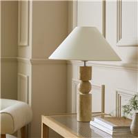 Habitat Faux Travertine Table Lamp - Natural