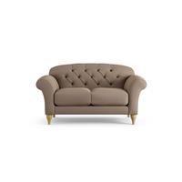 Habitat Brooker Fabric 2 Seater Sofa - Biscuit - Ash Leg