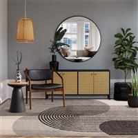 Asiatic Muse Retro Grey Cut Pile Rug - 150x80cm