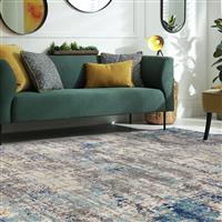 Asiatic Nova Illusion Blue Cut Pile Rug - 150x80cm