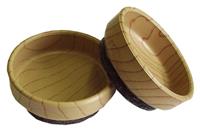 Felt Gard Castor Cups 60mm Wood Effect - 4 pack