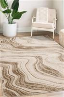 Homemaker Dusk Watercolour Marble Champagne Rug - 230x160cm