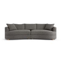 Habitat Sacha Fabric 4 Seater Sofa - Charcoal - Ash Leg